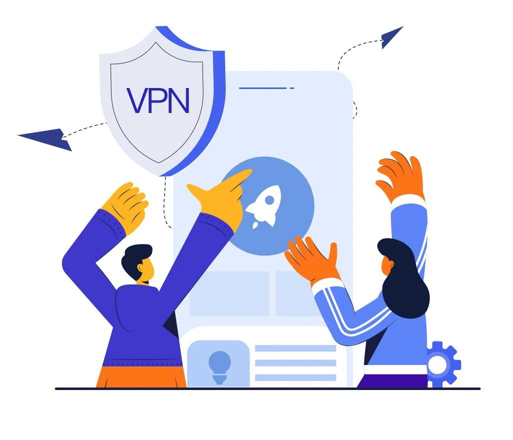 快连VPN多设备兼容示意图，展示手机、电脑、平板同时连接